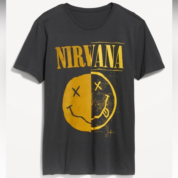 Nirvana NWT Graphic Tee unisex in Black and Yellow - Picture 1 of 1